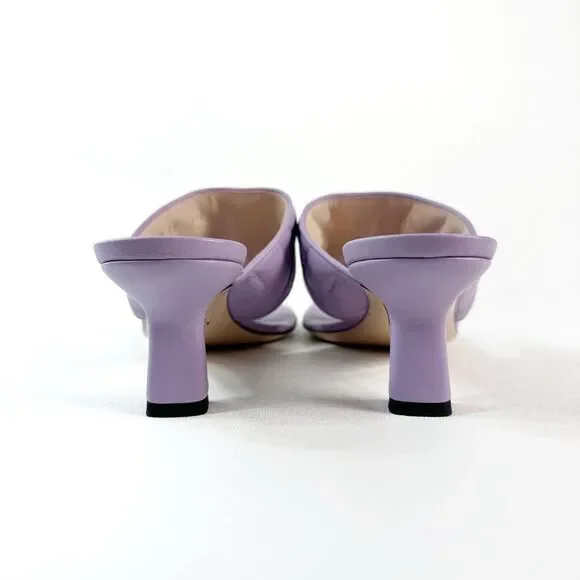 GUCCI Purple Marmont Sandals Size 38 Kitten Heel Matelasse Quilted Leather - Picture 6 of 13